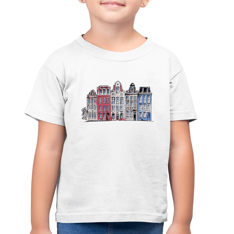 Camiseta Algodão Infantil Amsterdam - Branca