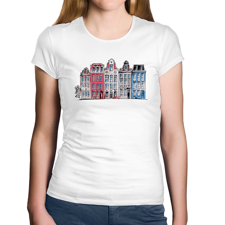 Baby Look Algodão Amsterdam - Branca