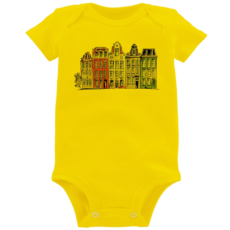 Body Bebê Amsterdam - Amarelo