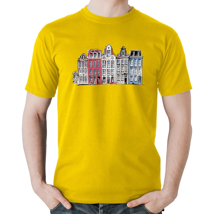 Camiseta Algodão Amsterdam - Amarela