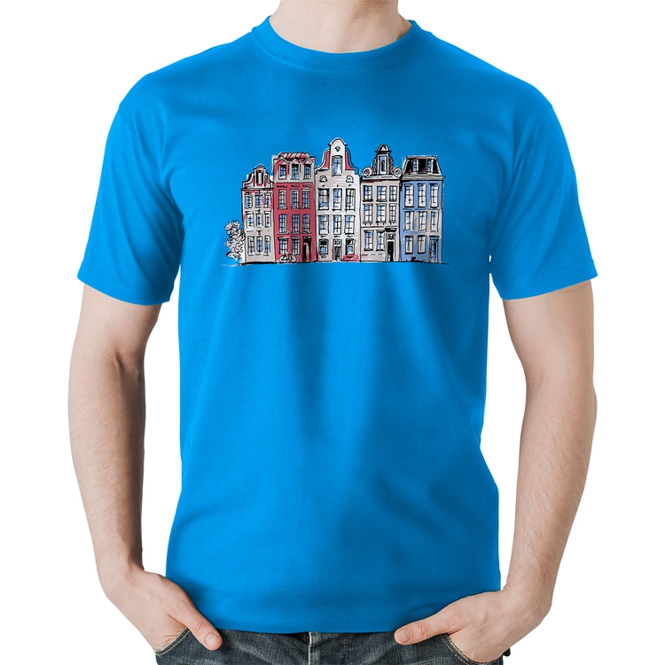 Camiseta Algodão Amsterdam - Azul