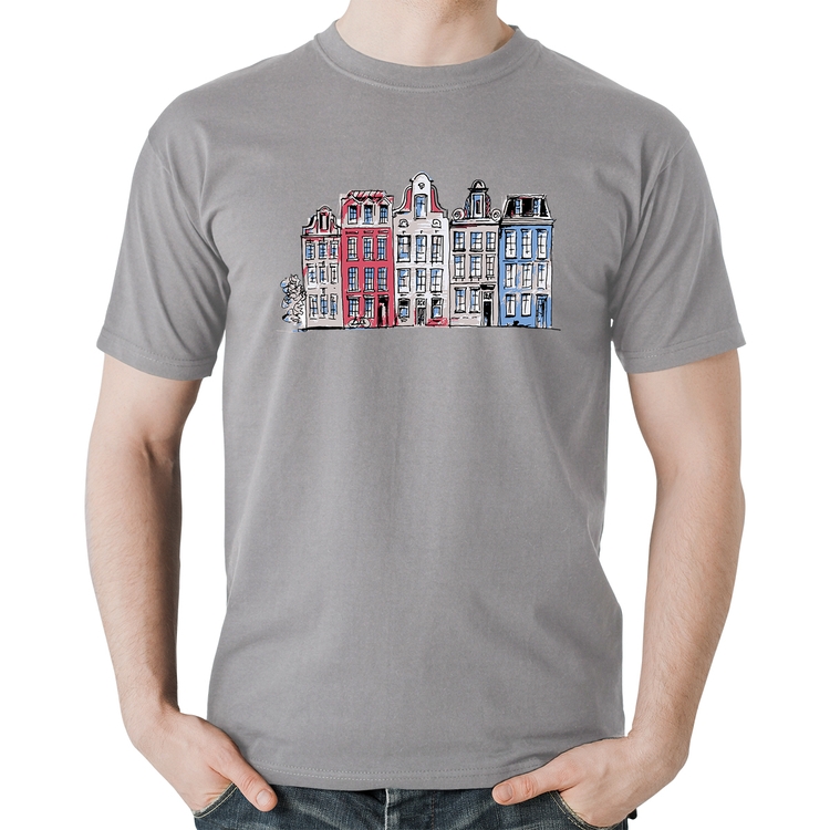 Camiseta Algodão Amsterdam - Cinza