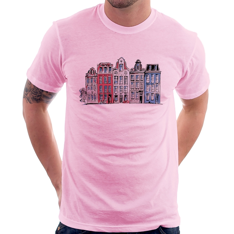 Camiseta Amsterdam - Rosa Bebê