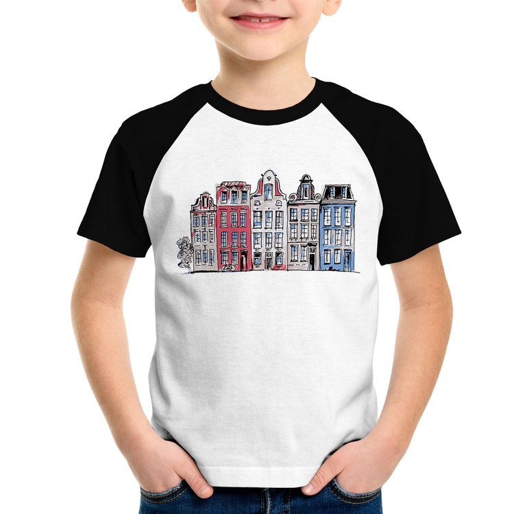 Camiseta Raglan Infantil Amsterdam