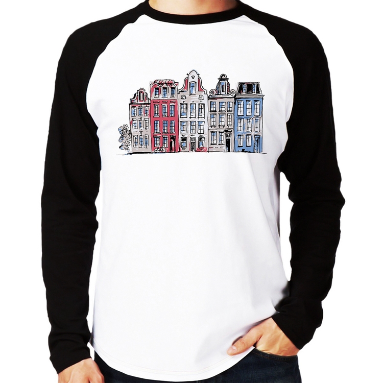 Camiseta Raglan Amsterdam Manga Longa