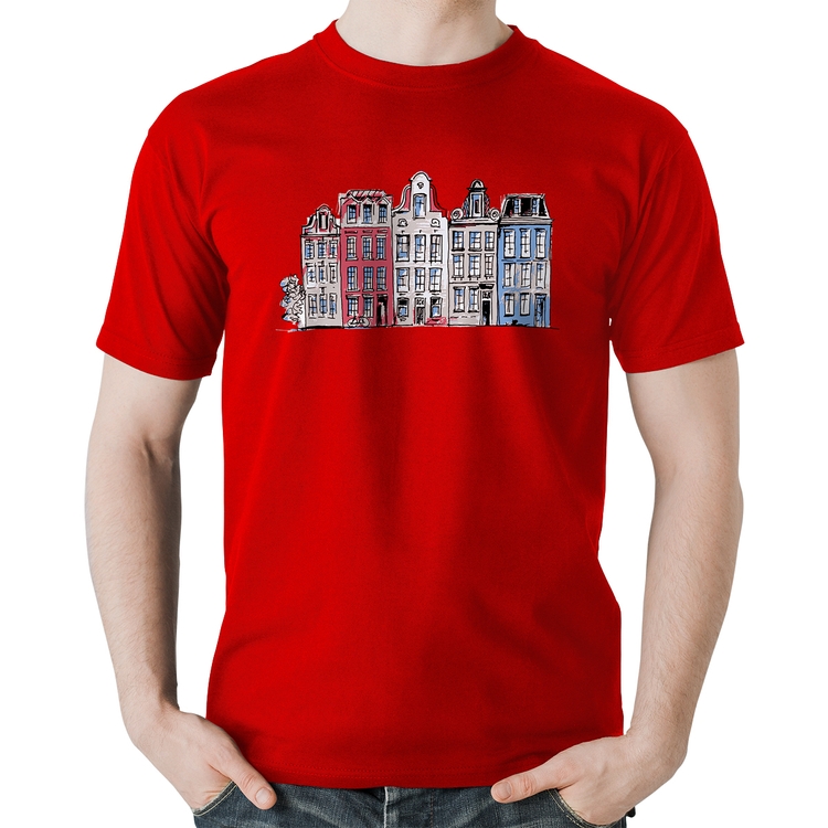 Camiseta Algodão Amsterdam - Vermelha