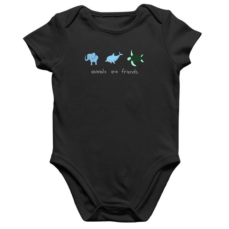 Body Bebê Algodão Animals are friends