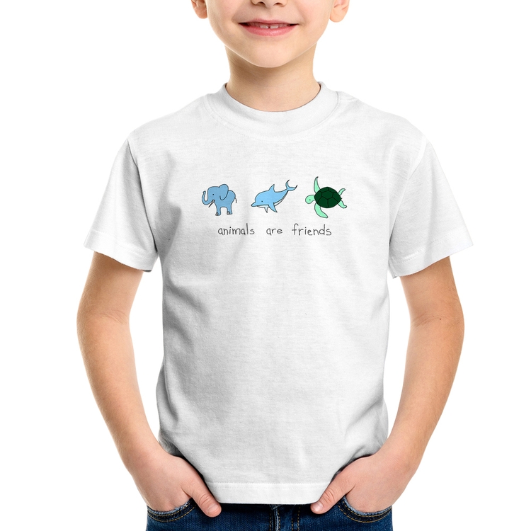 Camiseta Infantil Animals are friends