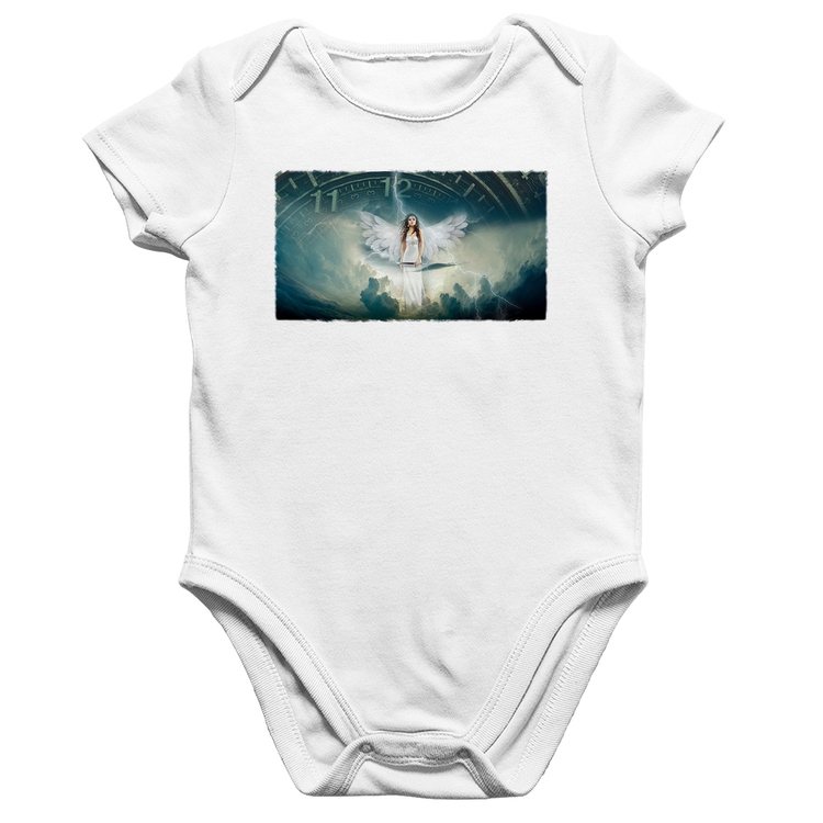 Body Bebê Algodão Anjo do tempo - Branco