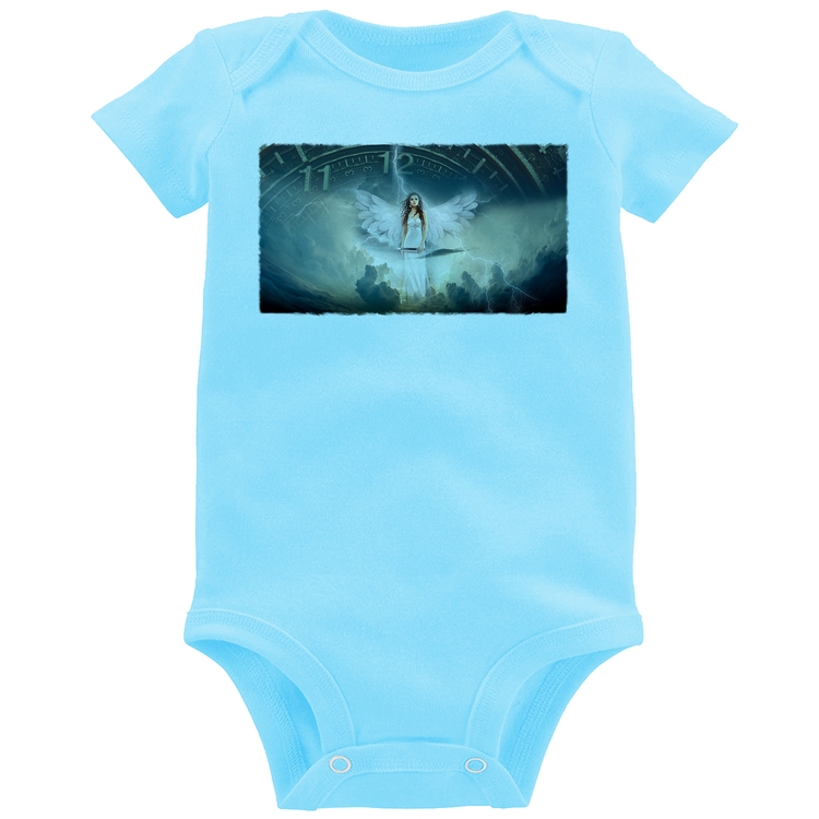 Body Bebê Anjo do tempo - Azul Bebê
