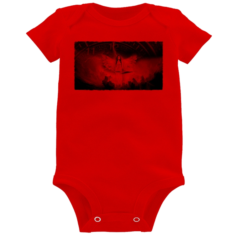Body Bebê Anjo do tempo - Vermelho