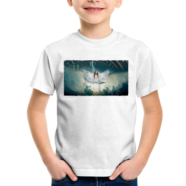 Camiseta Infantil Anjo do tempo