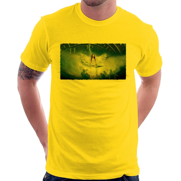 Camiseta Anjo do tempo - Amarela