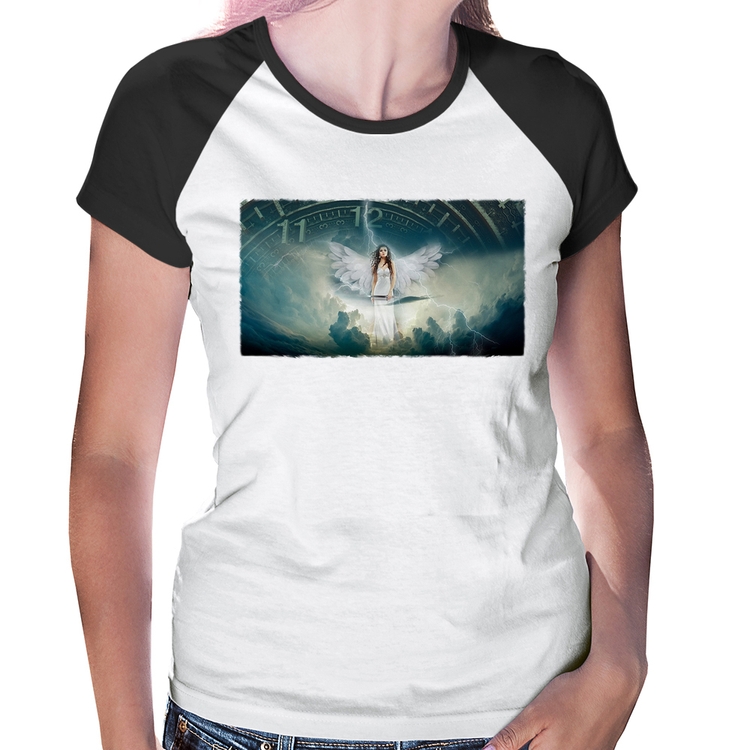 Baby Look Raglan Anjo do tempo