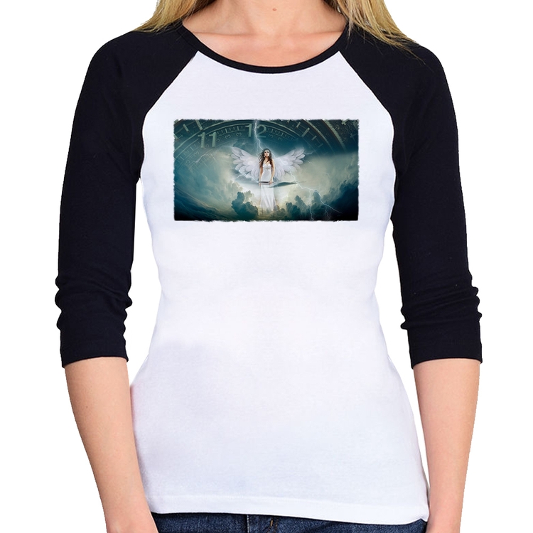 Baby Look Raglan Anjo do tempo Manga 3/4