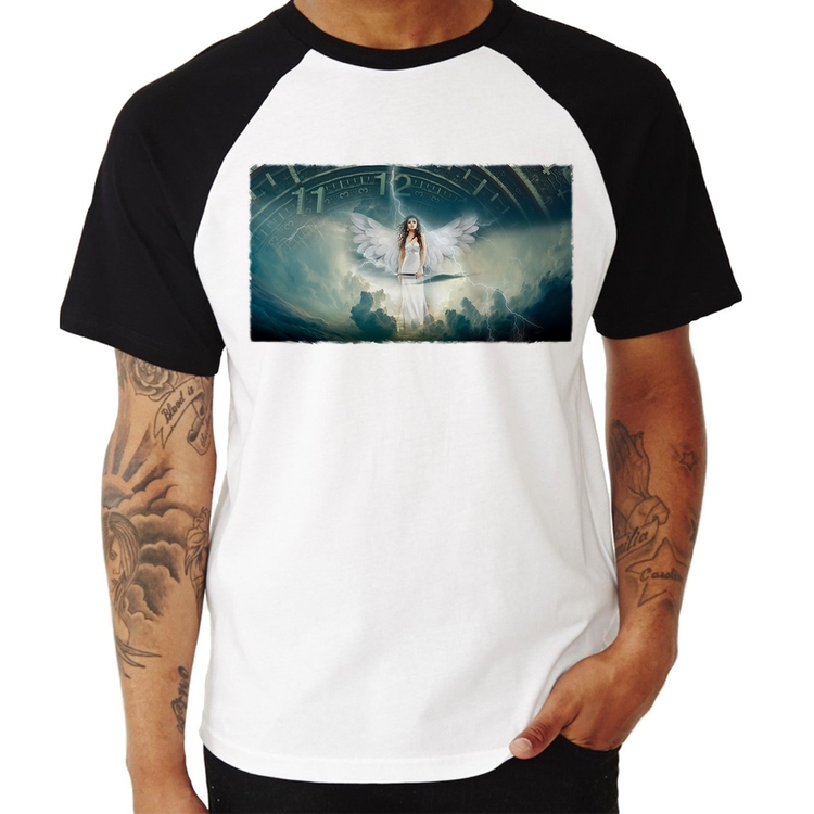 Camiseta Raglan Anjo do tempo