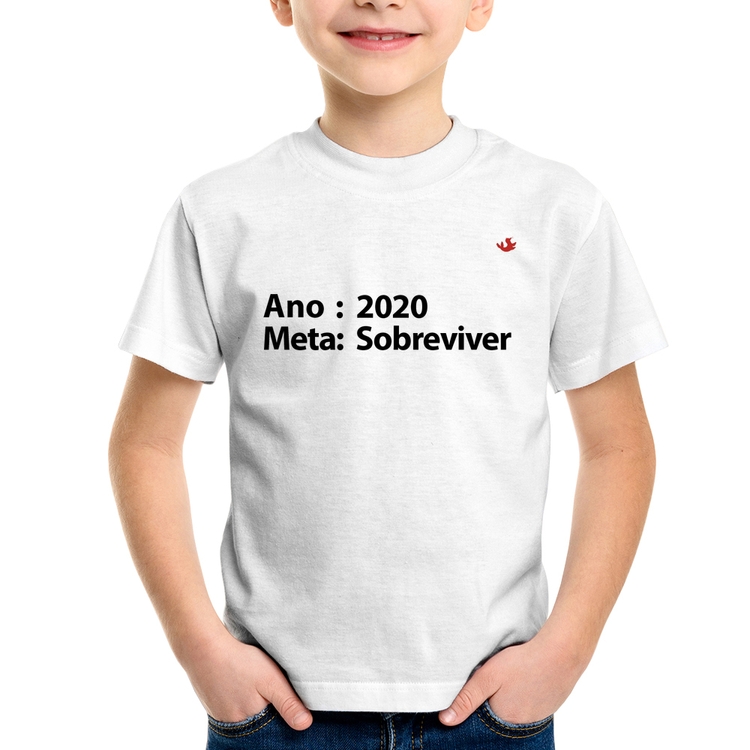 Camiseta Infantil Ano 2020 / Meta Sobreviver