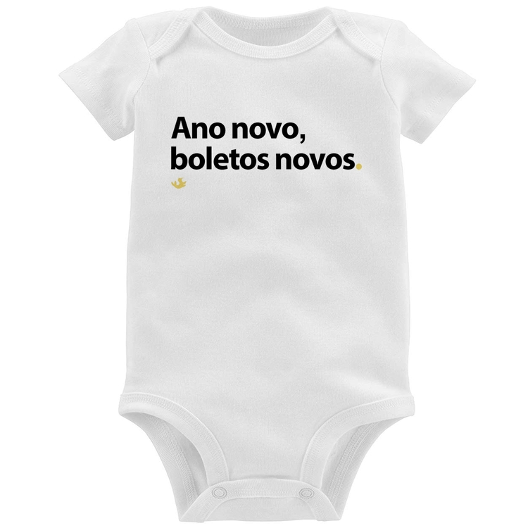 Body Bebê Ano novo, boletos novos