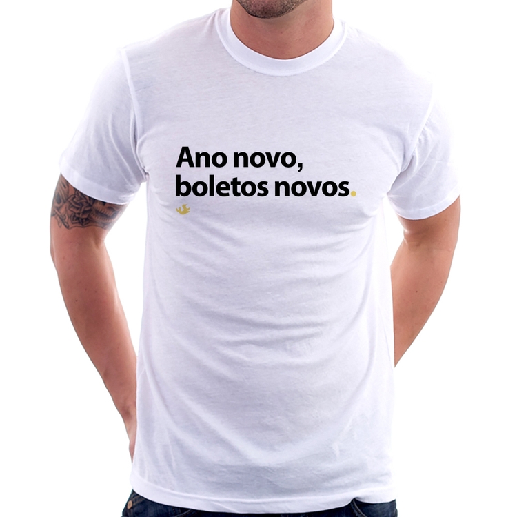 Camiseta Ano novo, boletos novos