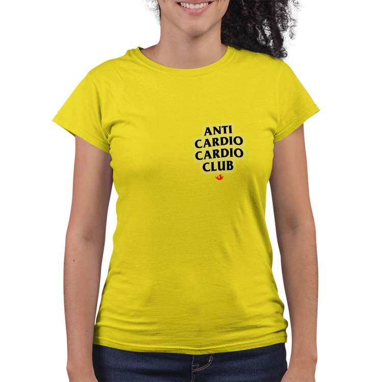 Baby Look Quality Anti Cardio Cardio Club - Amarelo Canário