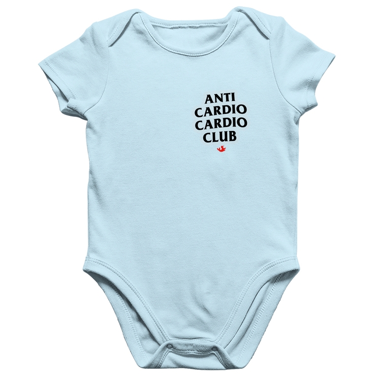 Body Bebê Algodão Anti Cardio Cardio Club - Azul Bebê