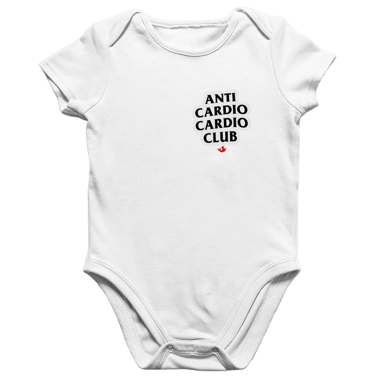 Body Bebê Algodão Anti Cardio Cardio Club - Branco