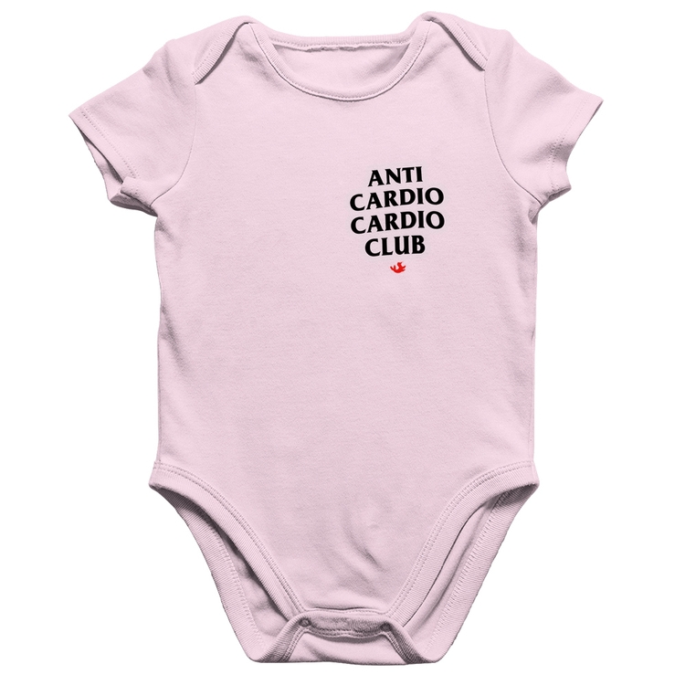 Body Bebê Algodão Anti Cardio Cardio Club - Rosa Bebê
