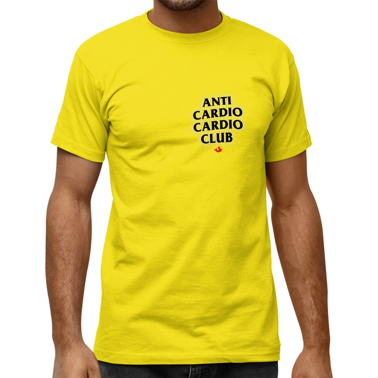 Camiseta Quality Anti Cardio Cardio Club - Amarelo Canário