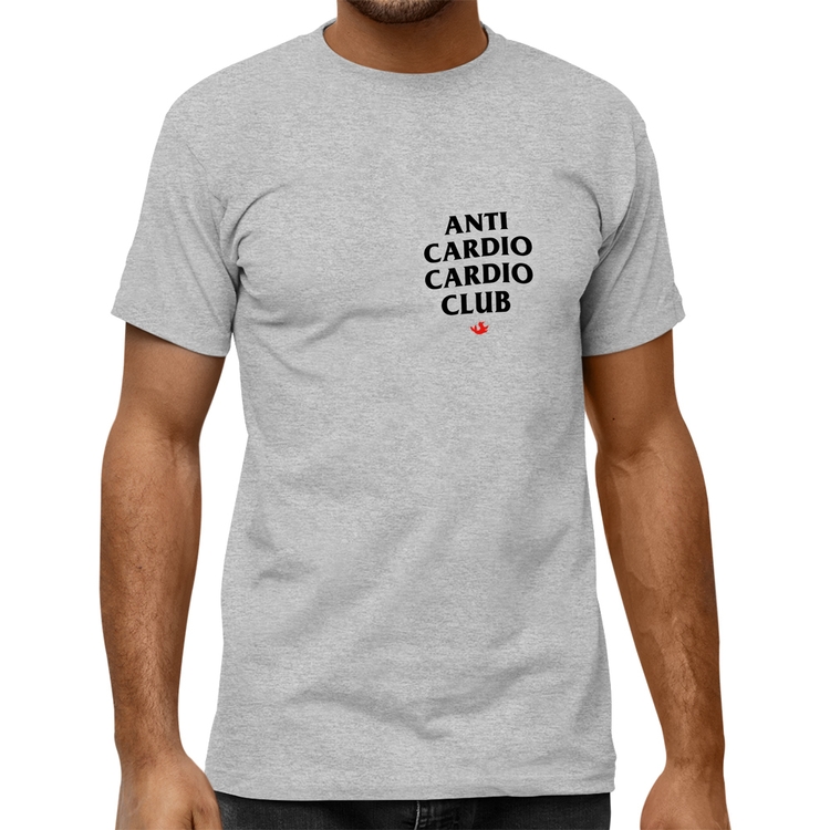 Camiseta Quality Anti Cardio Cardio Club - Cinza Mescla