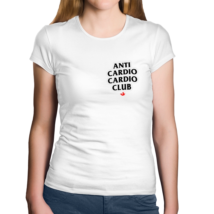 Baby Look Algodão Anti Cardio Cardio Club - Branca