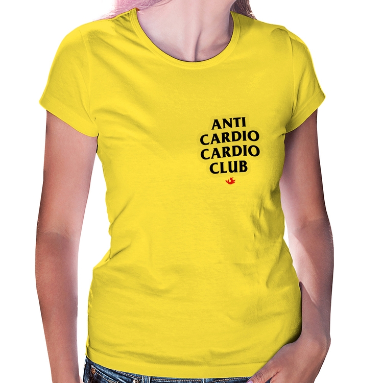 Baby Look Anti Cardio Cardio Club - Amarela