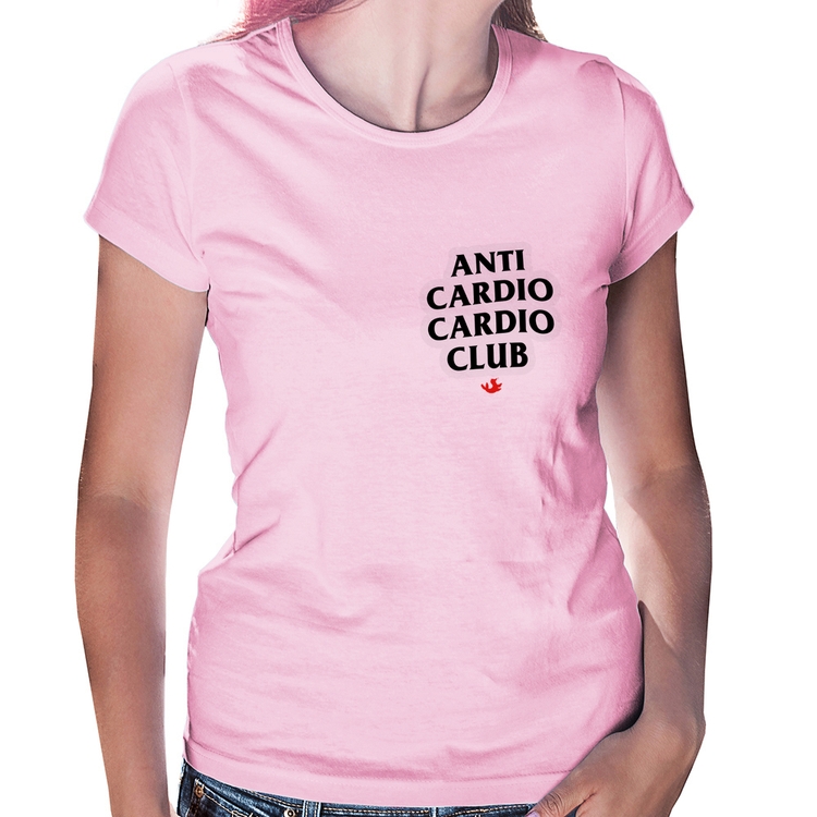 Baby Look Anti Cardio Cardio Club - Rosa Bebê