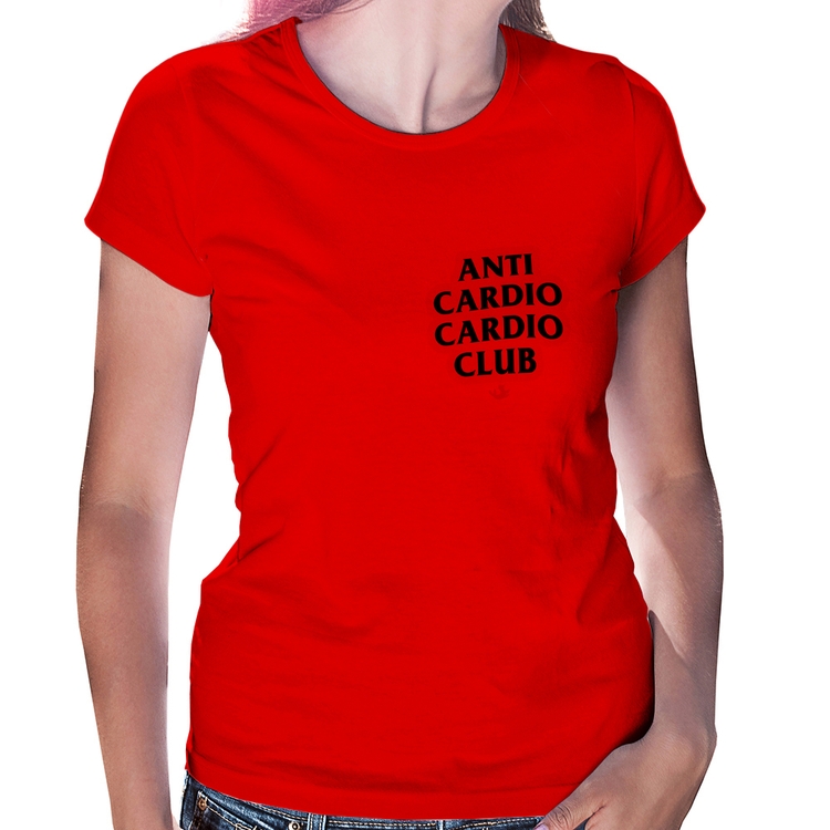 Baby Look Anti Cardio Cardio Club - Vermelha