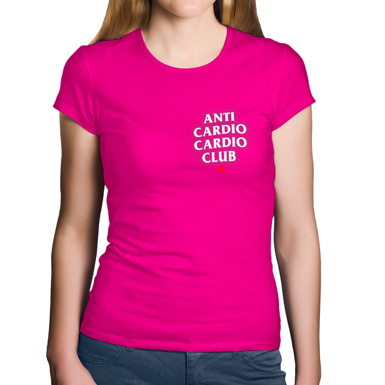 Baby Look Algodão Anti Cardio Cardio Club - Rosa