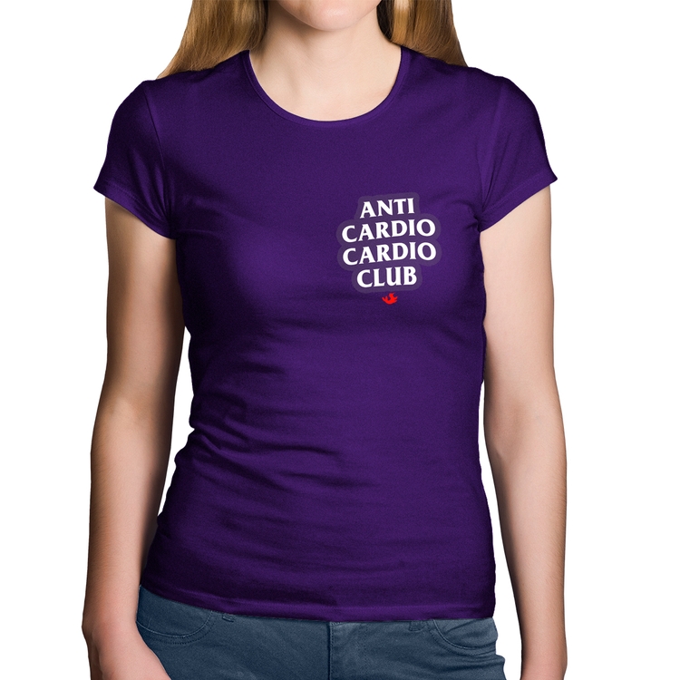 Baby Look Algodão Anti Cardio Cardio Club - Roxa