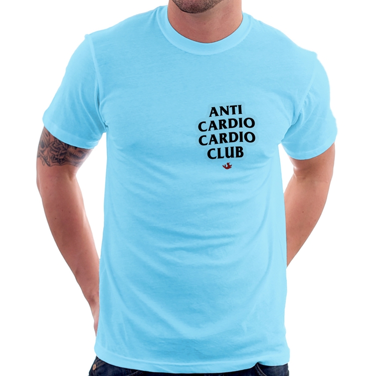 Camiseta Anti Cardio Cardio Club - Azul Bebê