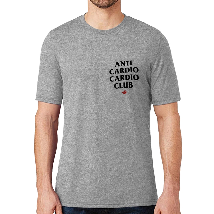 Camiseta Anti Cardio Cardio Club - Cinza