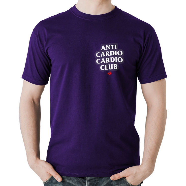 Camiseta Algodão Anti Cardio Cardio Club - Roxa