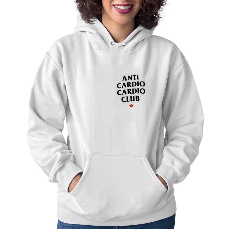 Moletom Feminino Anti Cardio Cardio Club - Branco