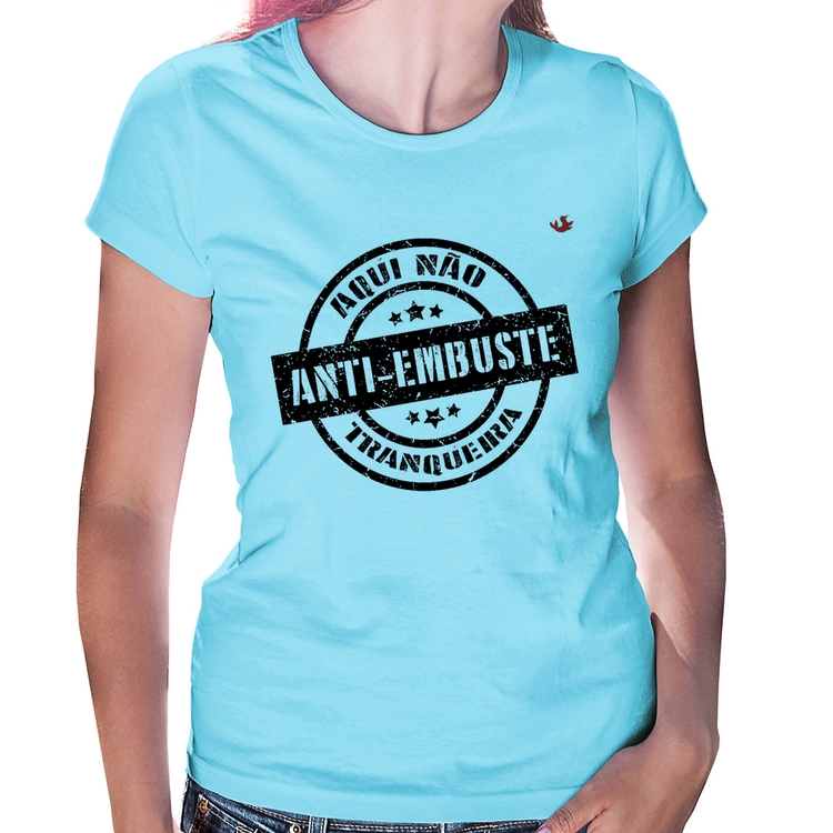 Baby Look Anti-Embuste - Azul Bebê