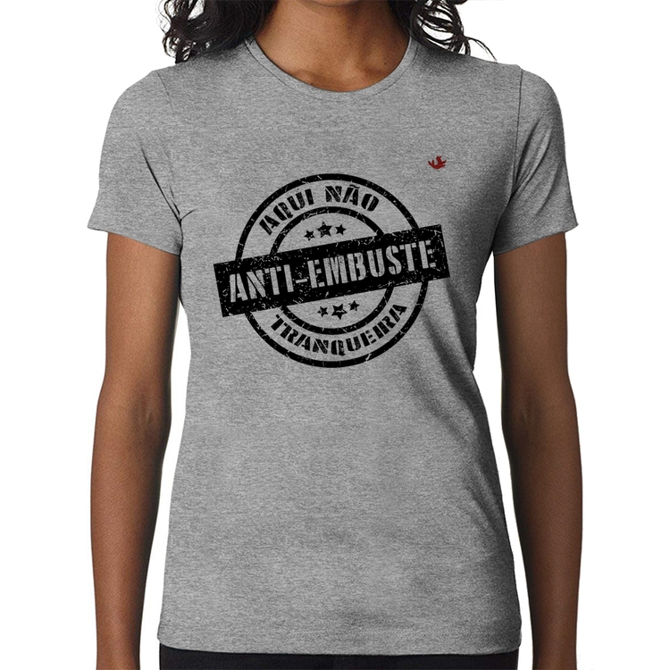 Baby Look Anti-Embuste - Cinza