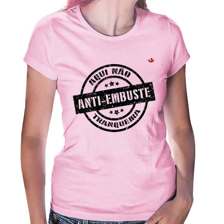 Baby Look Anti-Embuste - Rosa Bebê