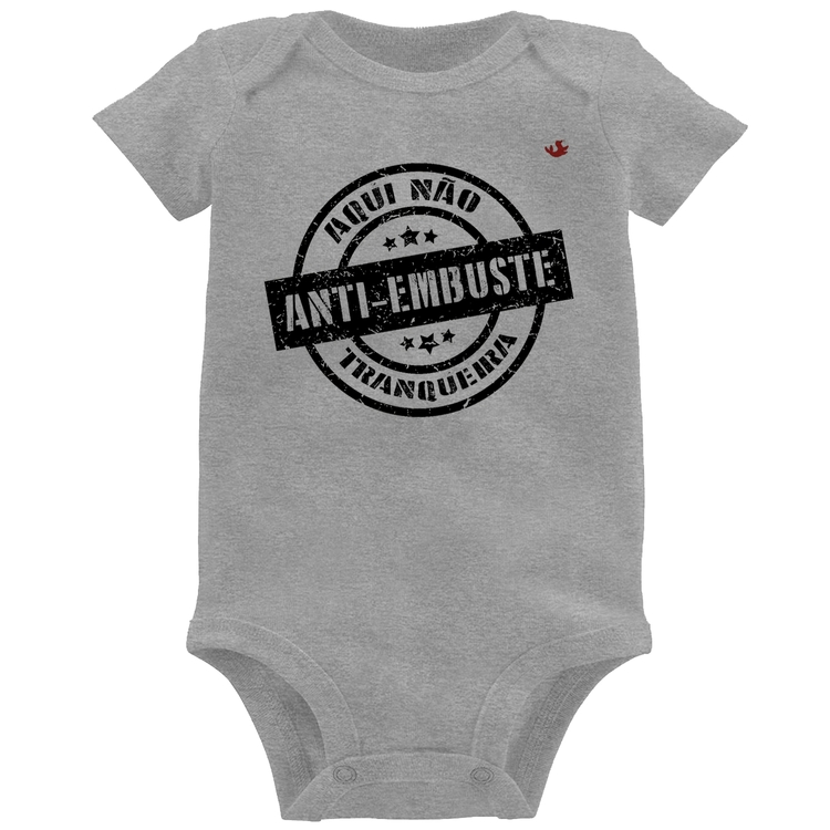Body Bebê Anti-Embuste - Cinza