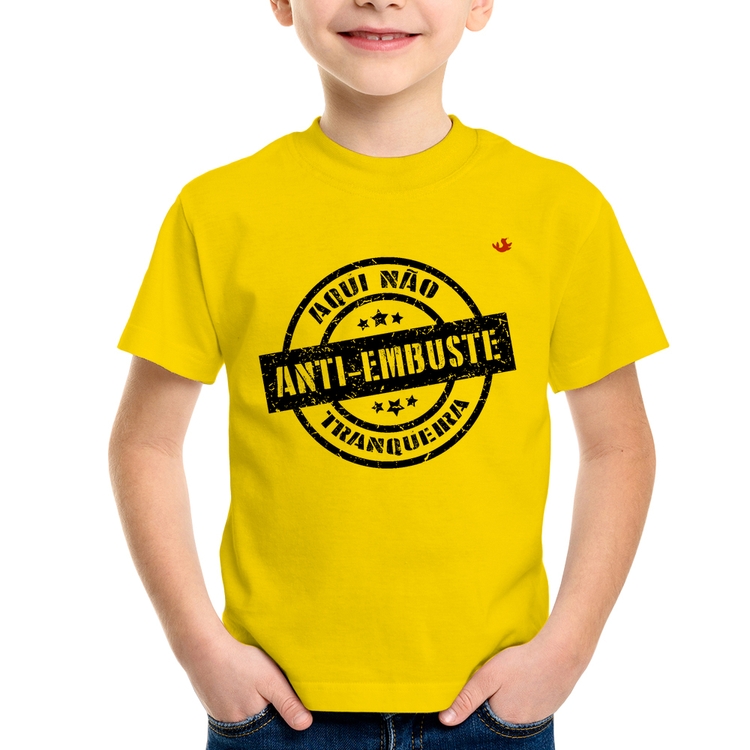 Camiseta Infantil Anti-Embuste - Amarela