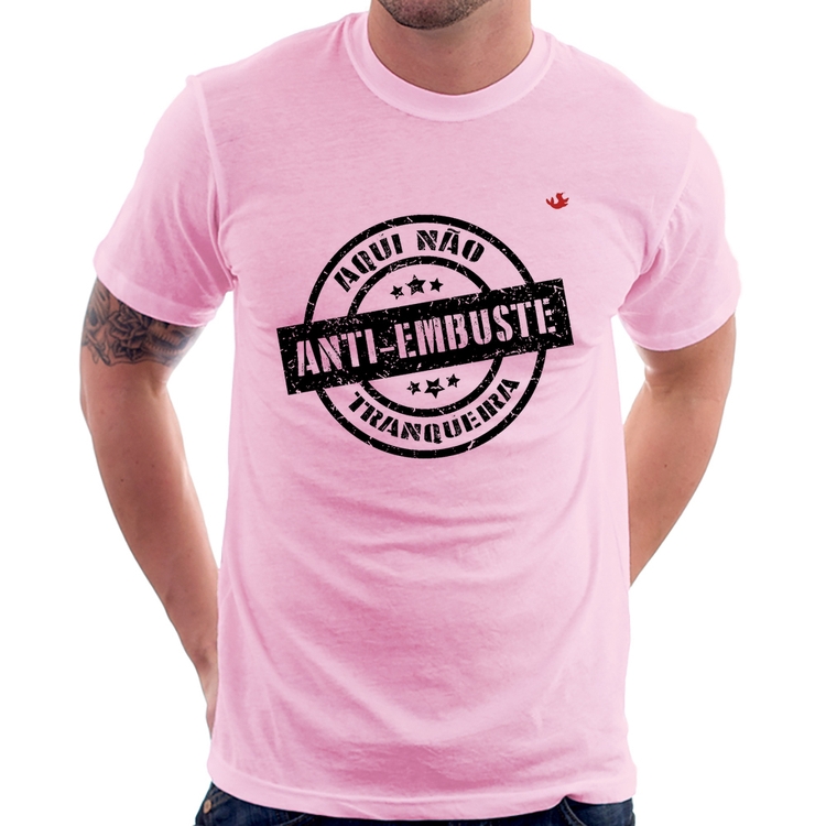 Camiseta Anti-Embuste - Rosa Bebê