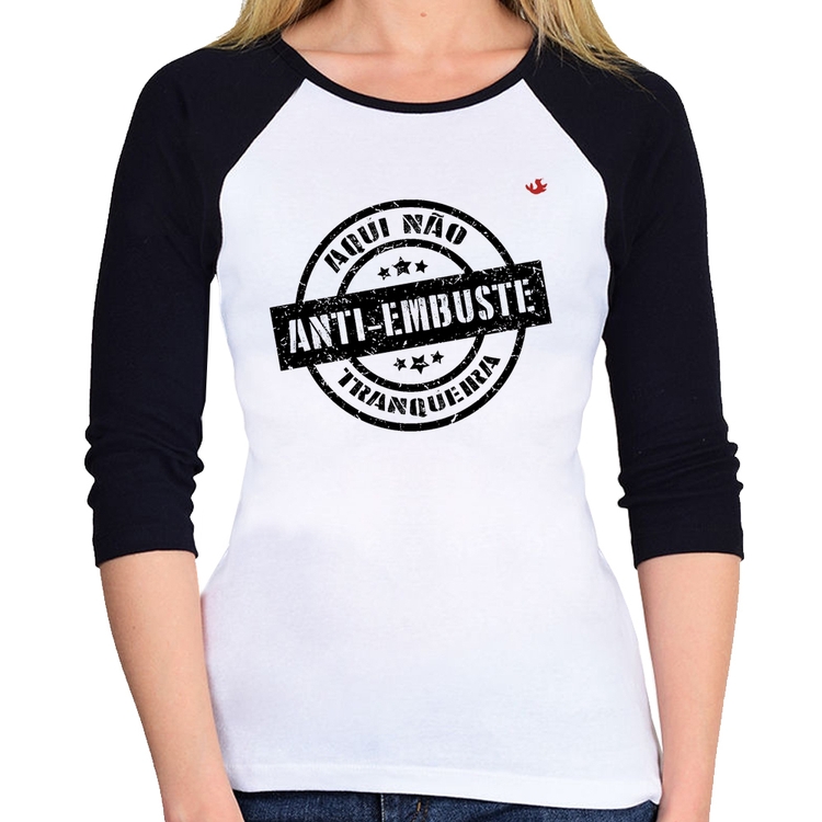Baby Look Raglan Anti-Embuste Manga 3/4