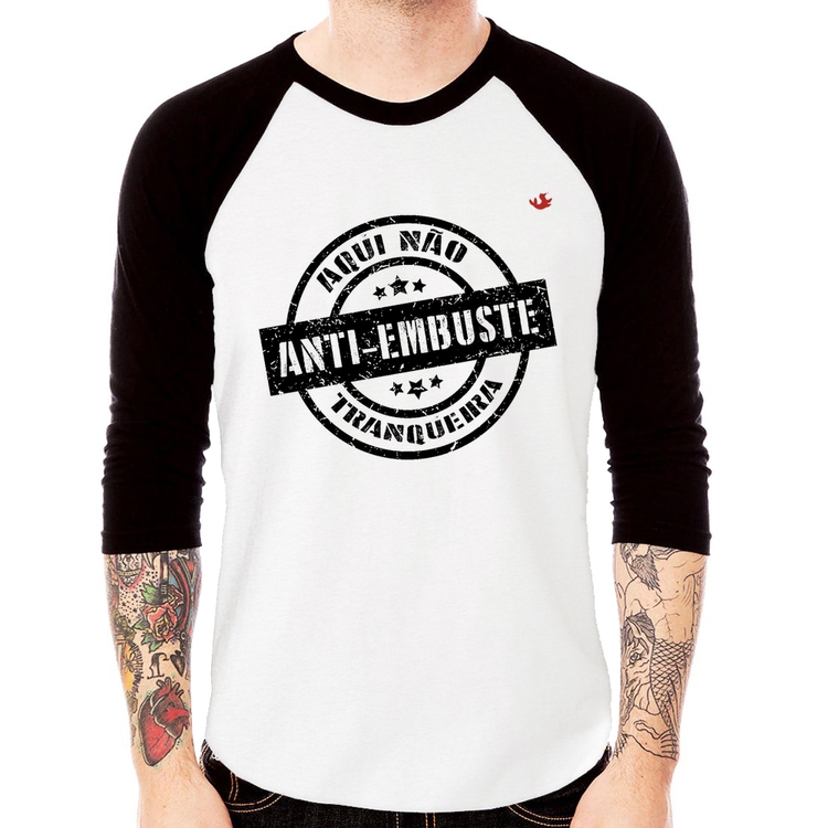 Camiseta Raglan Anti-Embuste Manga 3/4
