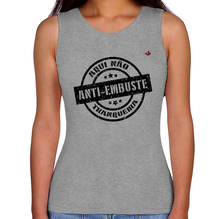 Regata Feminina Anti-Embuste - Cinza