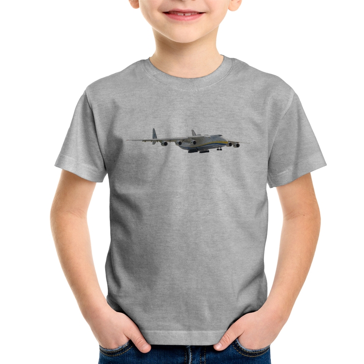 Camiseta Infantil Antonov - Cinza