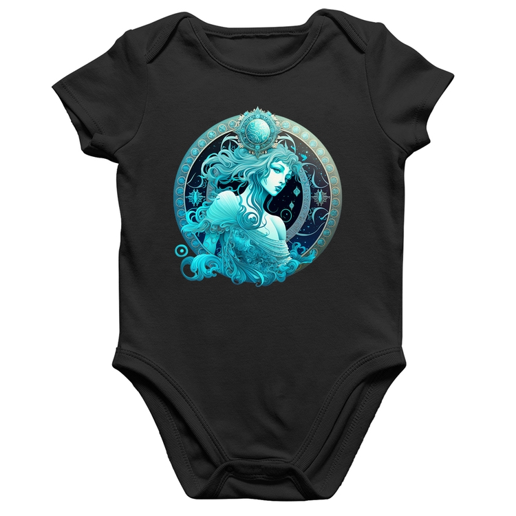 Body Bebê Algodão Aquário Sígno